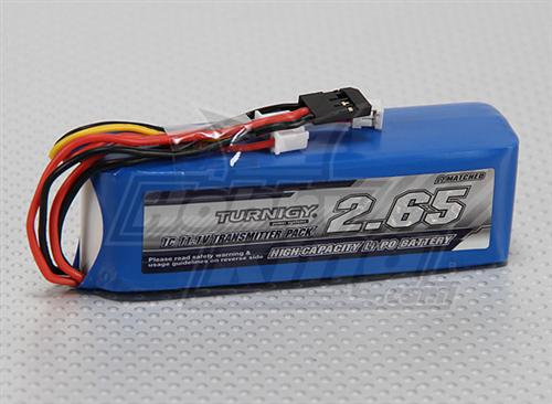 T2650.3S.1С Turnigy 2650mAh 3S 1C LLF Tx Pack (Futaba/JR) (16529)